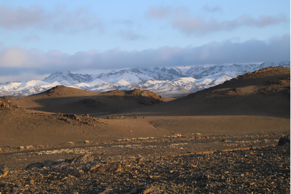 Rugged snow leopard terrain